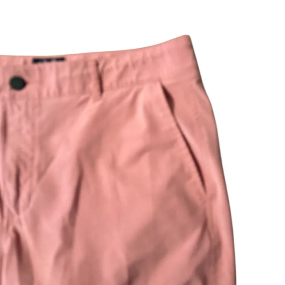 Faherty All-Day Pink Chino Shorts For Men Size 35 Cotton Blend Slim Fit Button